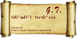 Gömör Terézia névjegykártya